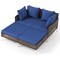 2-Person Patio Rattan Daybed with Soft Cushions and Heavy-Duty Metal Frame Relaxation Lounger